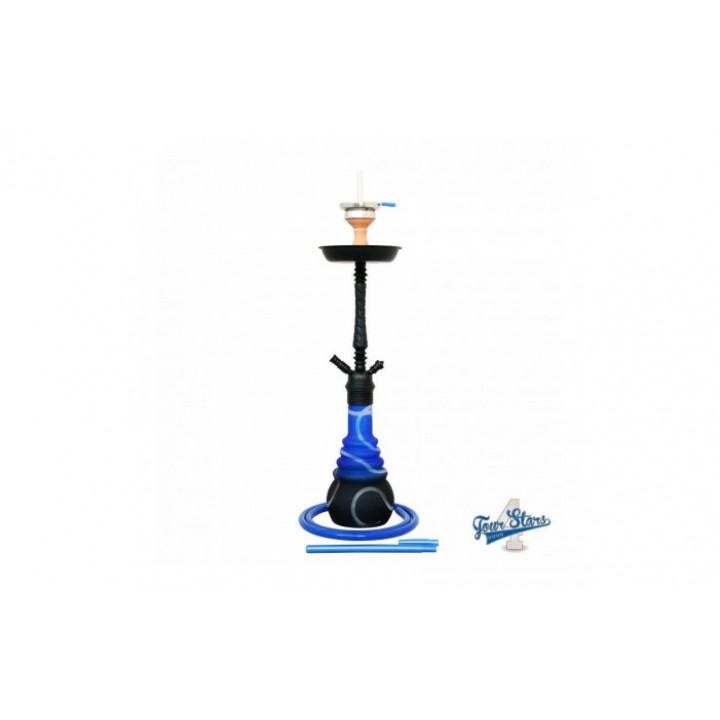 Кальян AMY Deluxe 4 Stars «650» Black Blue - 70 см