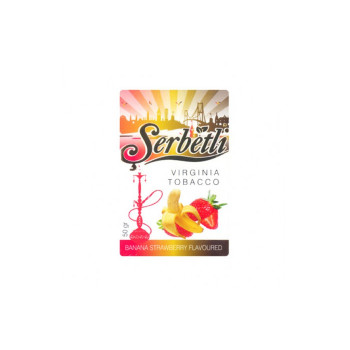 Табак для кальяна Serbetli Banana Strawberry (Банан клубника) 50 гр.