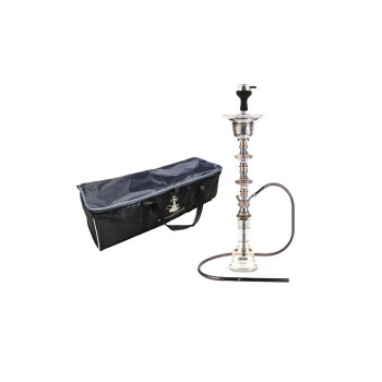 Кальян Khalil Mamoon KM 001 Double Decker Ice Chiller Silver 95 см (Комплект премиум) + Сумка