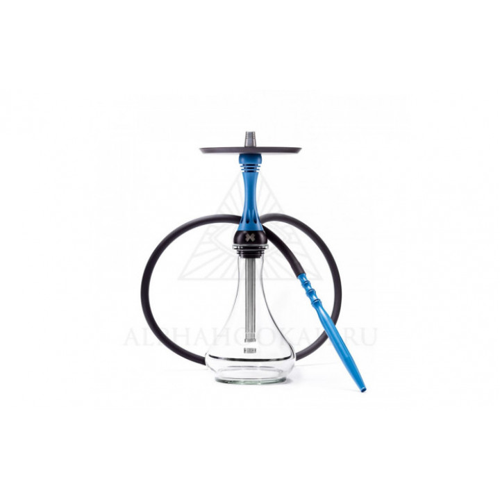 Шатха Alpha Hookah X - BLUE MATE (Шахта, блюдце, шланг, мундштук)