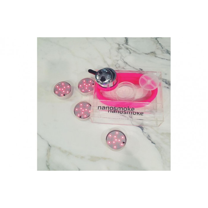 Кальян Nanosmoke Cube Pink с подсветкой