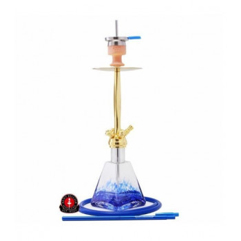 Кальян ЭМИ ДЕЛЮКС AERO-X 039 GOLD/BLUE 68см AMY Deluxe