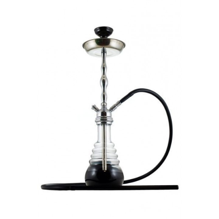 Кальян ЭМИ ДЕЛЮКС 002 BLACK SILVER 72см AMY Deluxe