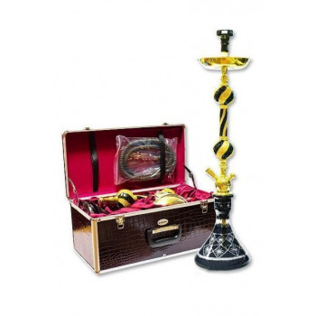 Кальян PHARAON PREMIUM в чемодане M170 BLACK GOLD IN CASE 78см Фараон