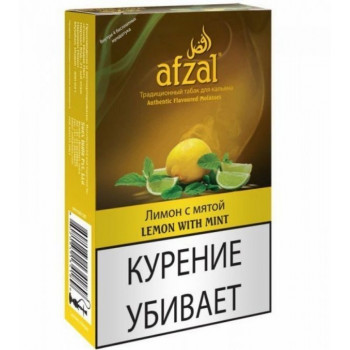 Табак Afzal Lemon with Mint Лимон с мятой 40 грамм